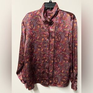 Pen brooke Lane Vintage Paisley Print Blouse